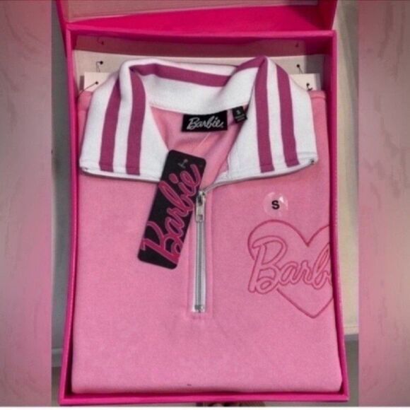 PINk BARBIE sweater white gift box Size available M/L/XL - Picture 2 of 11